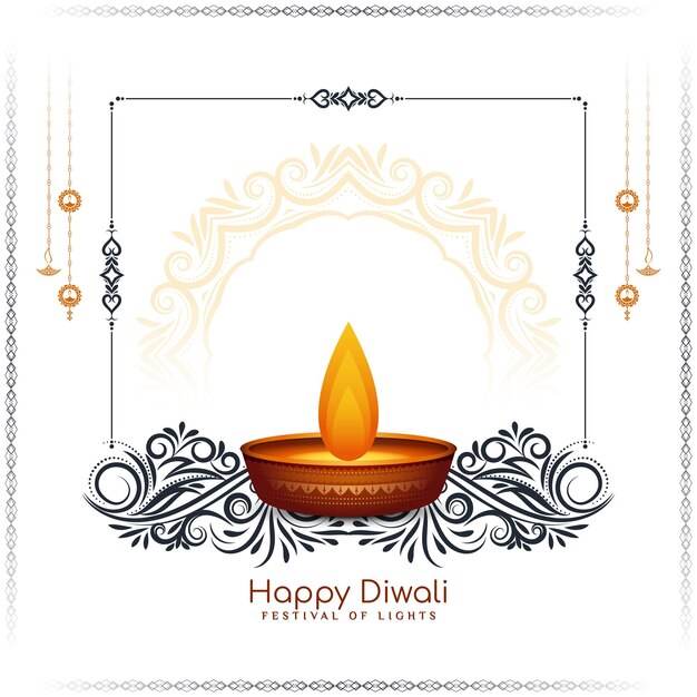 Happy Diwali festival celebration ethnic religious background design