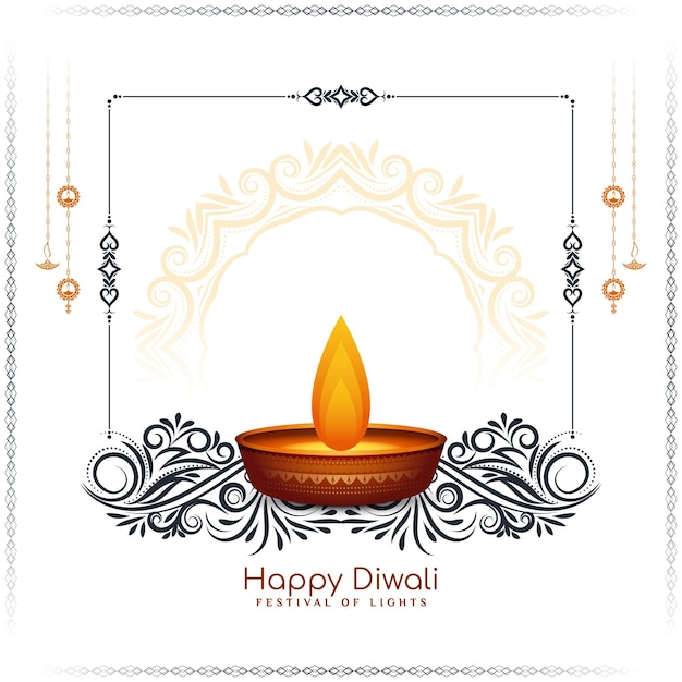 Happy Diwali festival celebration ethnic religious background design