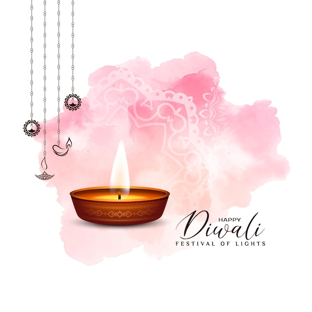 Happy Diwali Hindu traditional festival celebration decorative background design