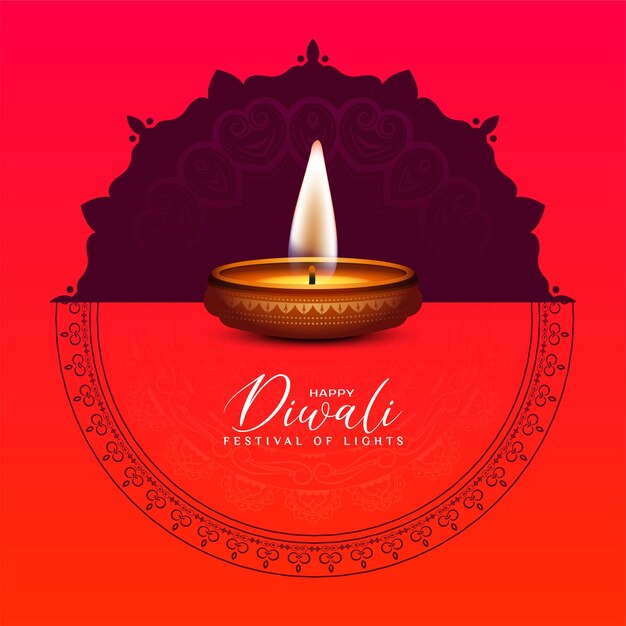 Happy Diwali Hindu traditional festival celebration decorative background design