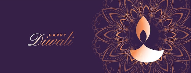 Happy diwali indian style mandala decoration