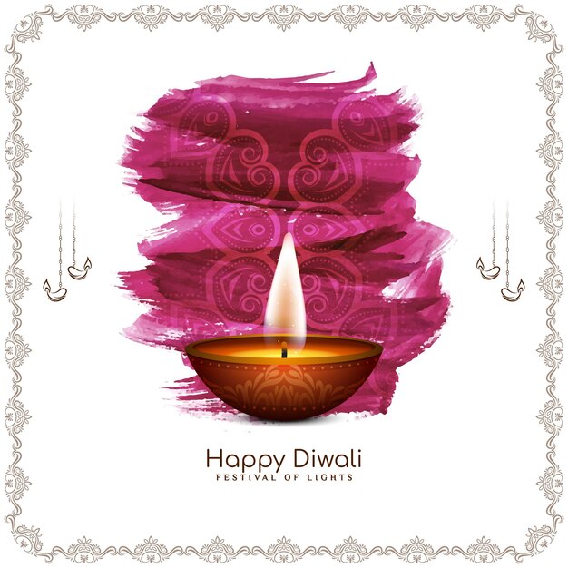 Happy Diwali religious hindu festival celebration background design