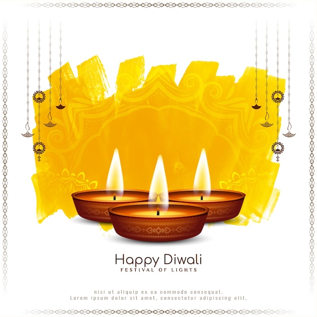 Happy Diwali religious hindu festival celebration background design