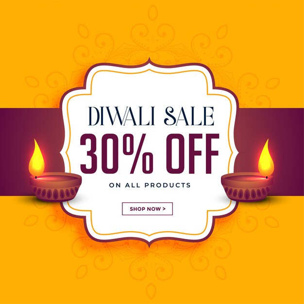 Happy diwali sale and offer template