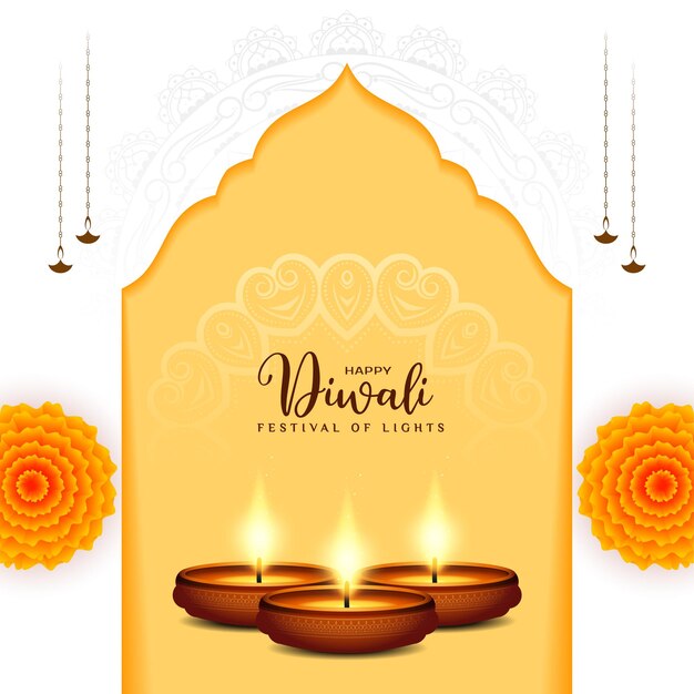 Happy Diwali traditional Hindu festival cultural background design