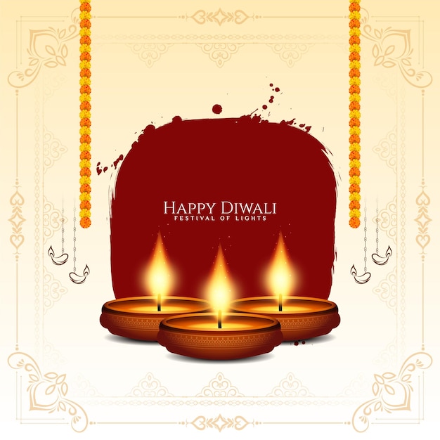 Happy Diwali traditional Hindu festival cultural background design