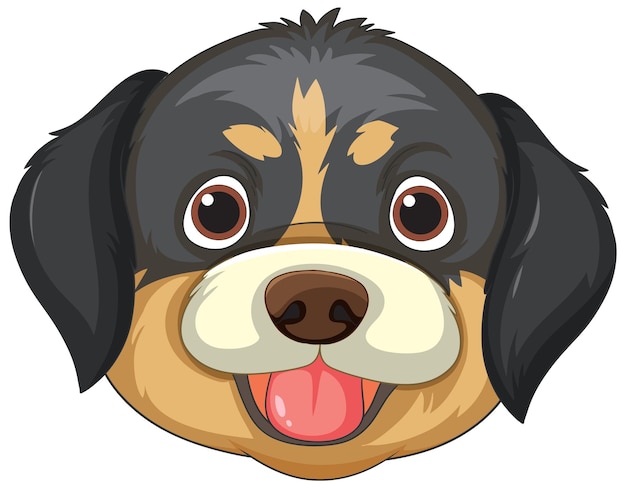 Free vector happy dog face illustration