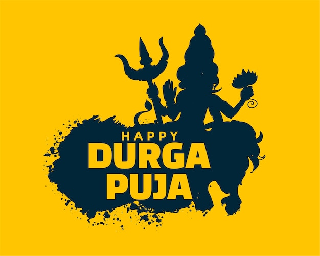 Happy durga pooja festival card design