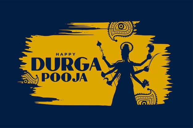 Free vector happy durga puja festival celebration background