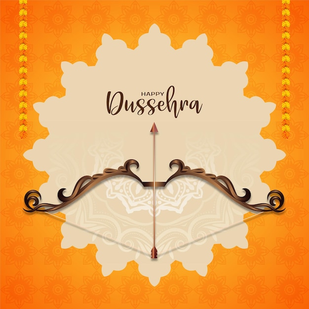 Happy Dussehra cultural festival celebration background design