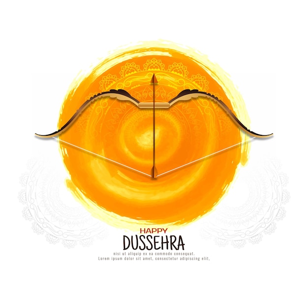 Free vector happy dussehra festival religious elegant background vector