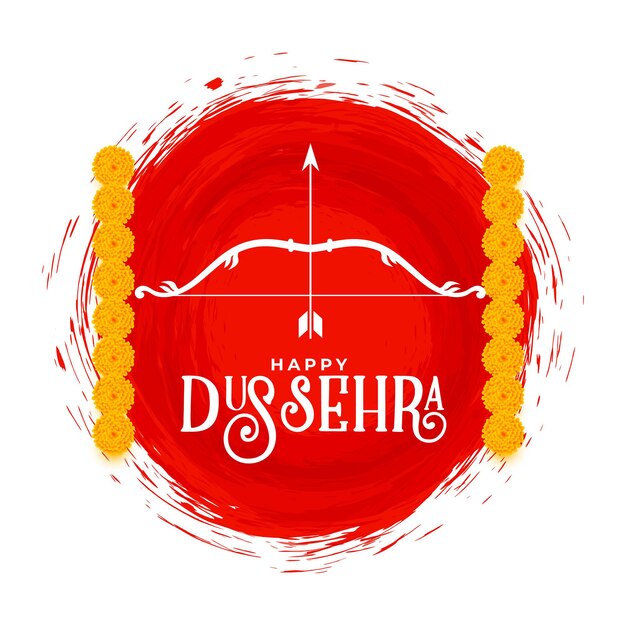 Happy dussehra hindu culture card design