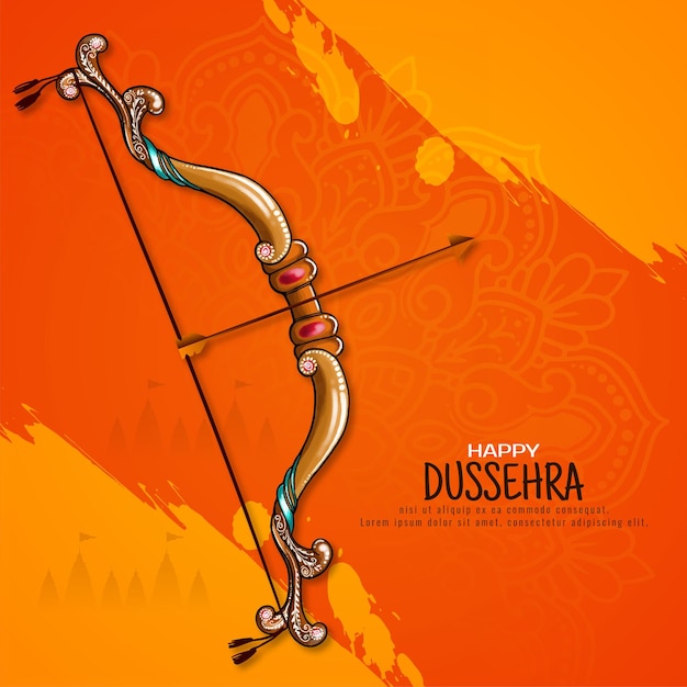 Happy Dussehra hindu festival vijayadashami background design