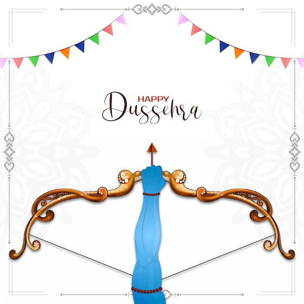 Free Vector happy dussehra indian cultural festival greeting background