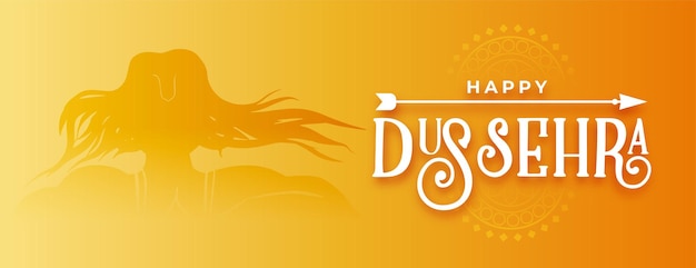 Free Vector happy dussehra traditional golden banner design