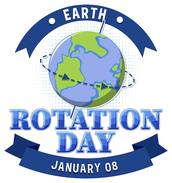 Free Vector happy earths rotation day banner design