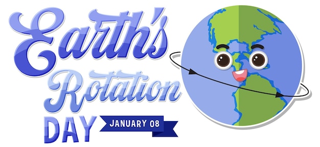 Free Vector happy earths rotation day banner design