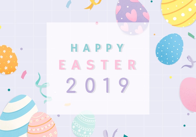 Happy Easter 2019 card design