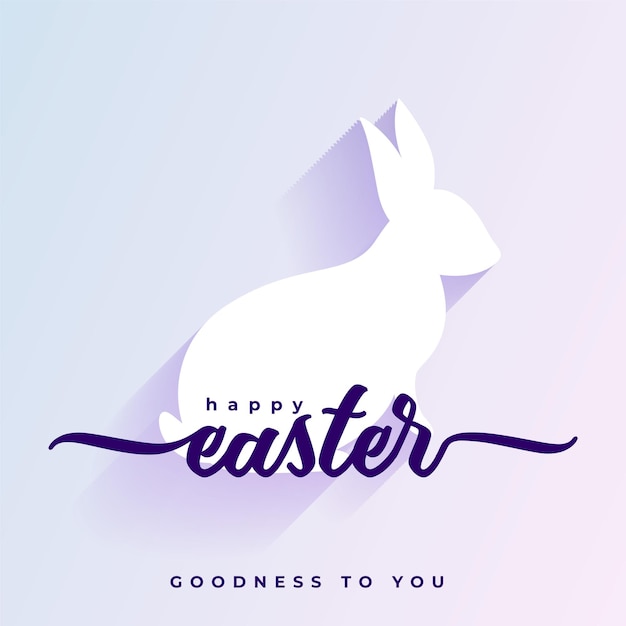 Happy easter background with rabbit silhouette