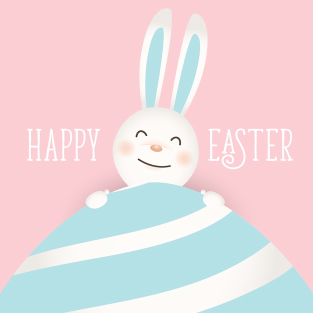 Free Vector happy easter bunny