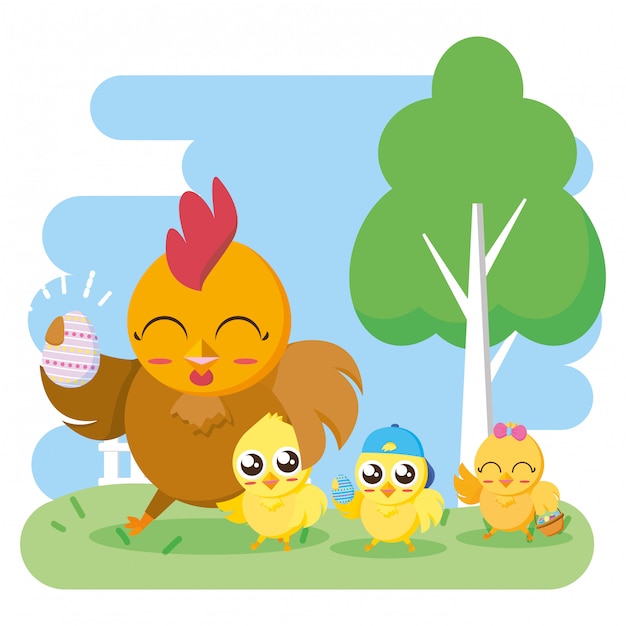 Free Vector happy easter card