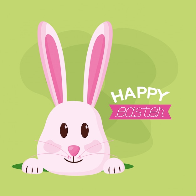 Happy easter celebration illustration