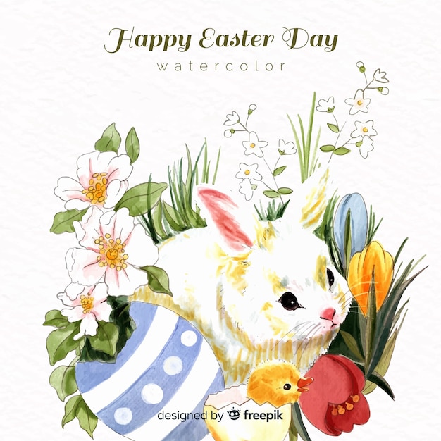 Free Vector happy easter day background