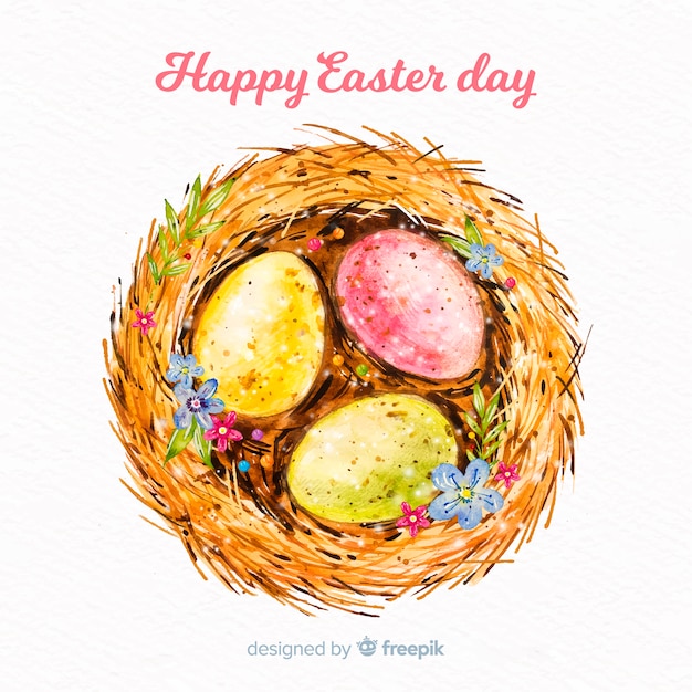 Free Vector happy easter day