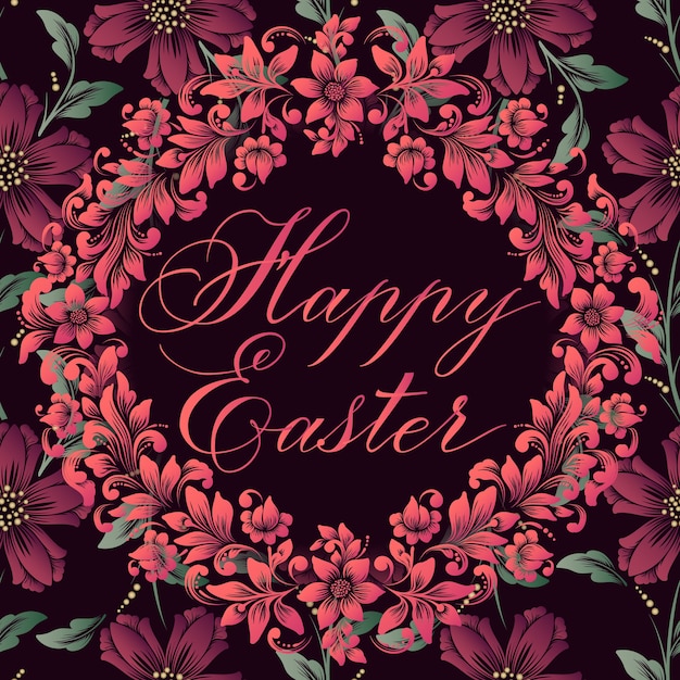 Happy Easter greeting card. Easter greeting card. Vector illustration.