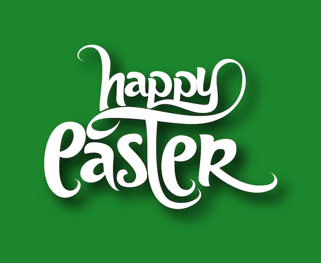 Happy Easter Text Design Elements.