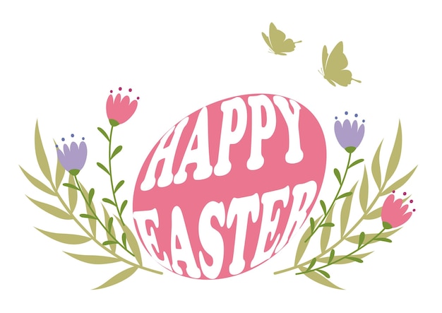 Free Vector happy easter vector colorful symbol logo isolated on a white background.