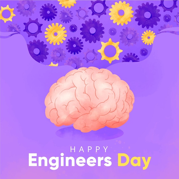 Free Vector happy engineers day concept