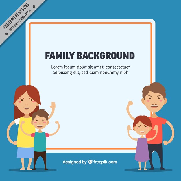 Happy family background greeting