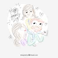 Free vector happy family background