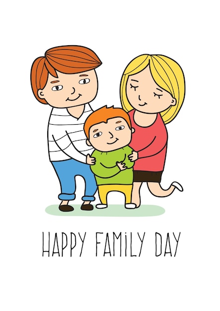 Happy family day card