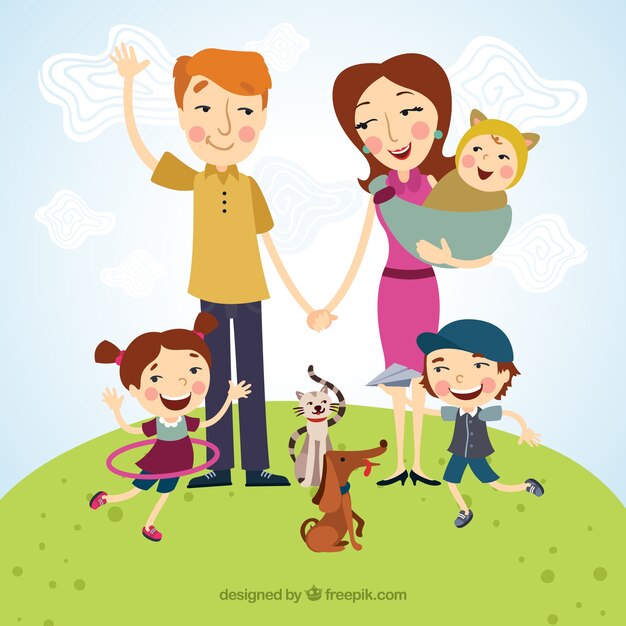 Happy family illustration