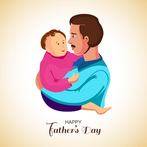 Free Vector happy father's day greeting card background