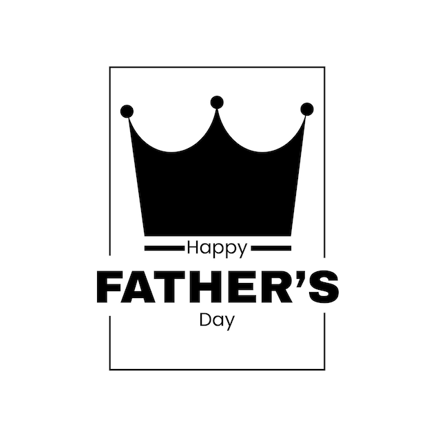 Free Vector happy father's day greetings black white background social media design banner free vector