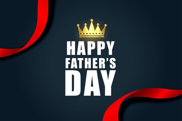 Happy father's day ribbon style greeting design