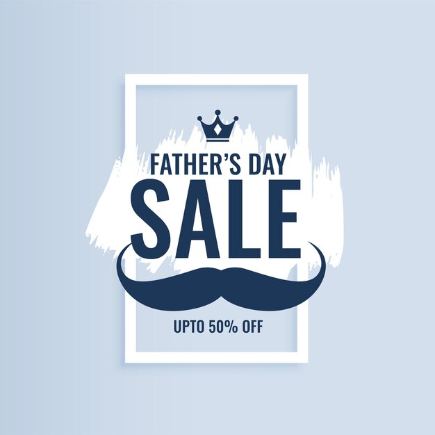 Happy father's day super sale background with mustache design