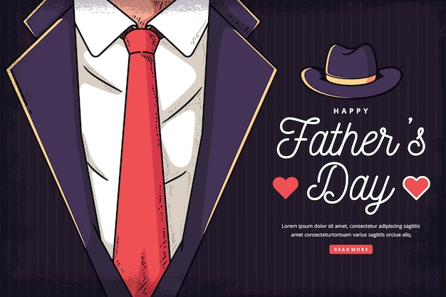 Happy father's day with man in suit