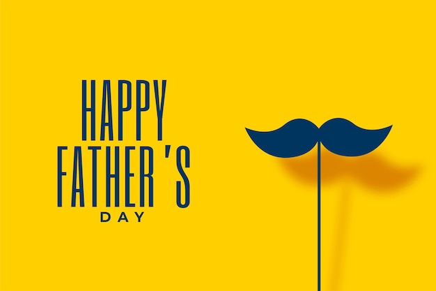 Happy father's day yellow banner in paper style