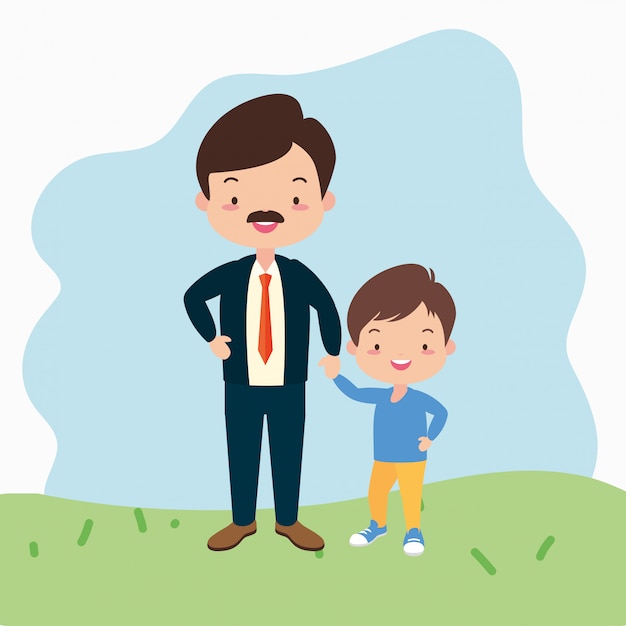 Free Vector happy father's day