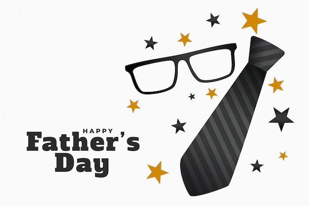 Happy fathers day background with spectacles and tie