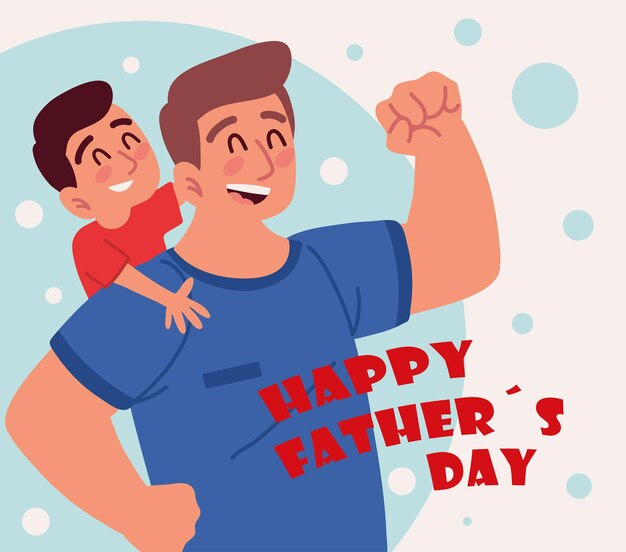 happy fathers day card design