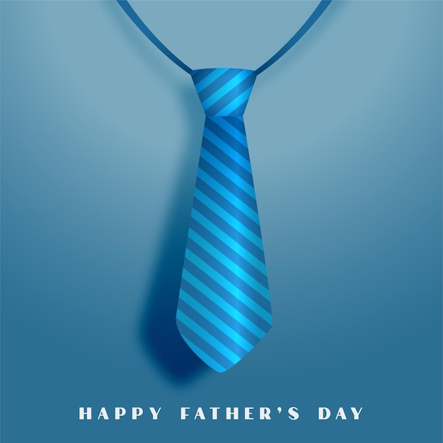 Happy fathers day greeting card with blue tie