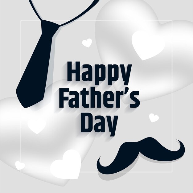 Happy fathers day nice flat  greeting card