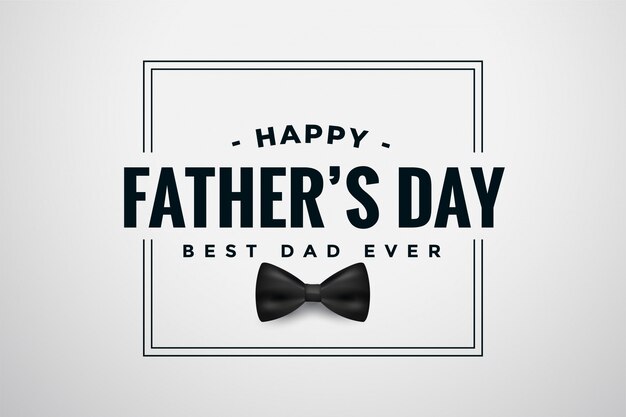 Happy fathers day stylish card design with bow