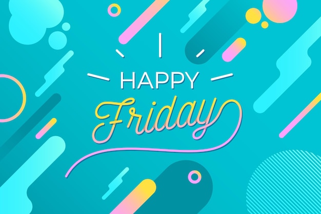 Free vector happy friday - background