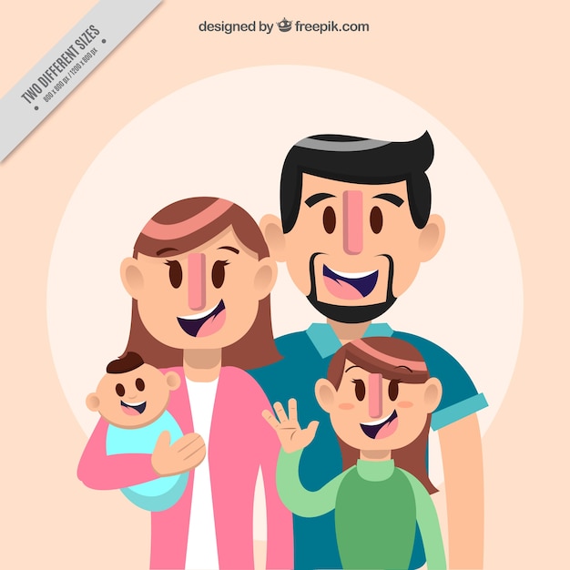 Free Vector happy friendly family background